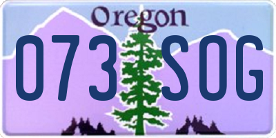 OR license plate 073SOG