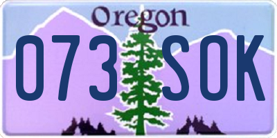 OR license plate 073SOK