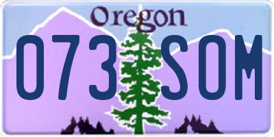 OR license plate 073SOM
