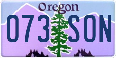 OR license plate 073SON
