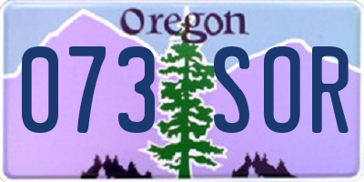 OR license plate 073SOR