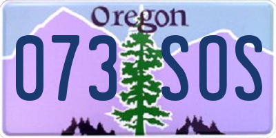 OR license plate 073SOS