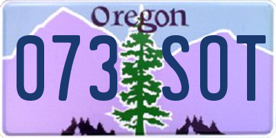 OR license plate 073SOT