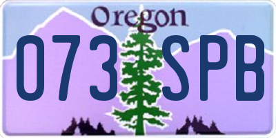 OR license plate 073SPB