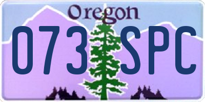 OR license plate 073SPC