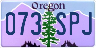 OR license plate 073SPJ