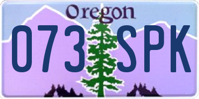 OR license plate 073SPK