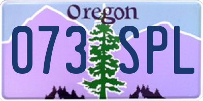 OR license plate 073SPL
