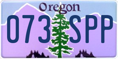 OR license plate 073SPP