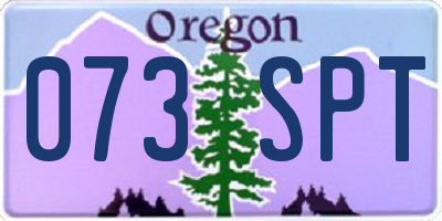 OR license plate 073SPT