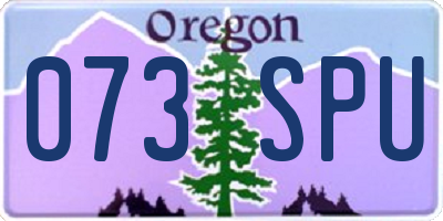 OR license plate 073SPU