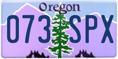 OR license plate 073SPX
