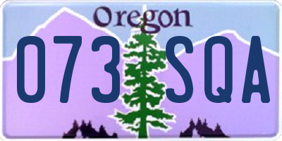 OR license plate 073SQA