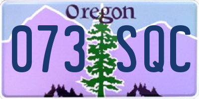 OR license plate 073SQC