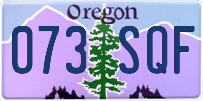 OR license plate 073SQF