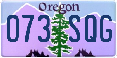 OR license plate 073SQG