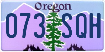 OR license plate 073SQH