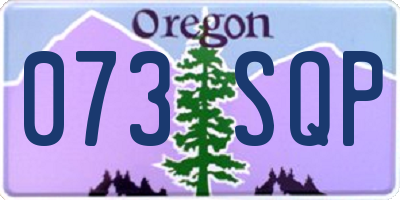OR license plate 073SQP