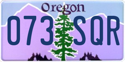 OR license plate 073SQR