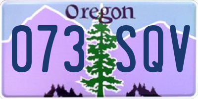 OR license plate 073SQV