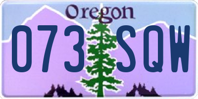OR license plate 073SQW