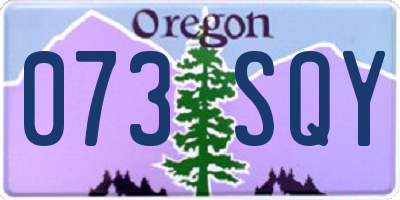 OR license plate 073SQY