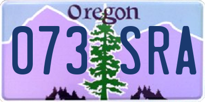 OR license plate 073SRA