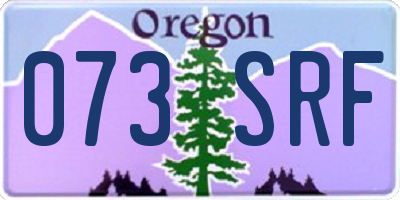 OR license plate 073SRF