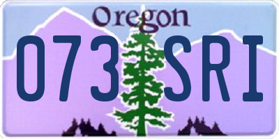 OR license plate 073SRI