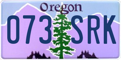 OR license plate 073SRK