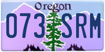 OR license plate 073SRM