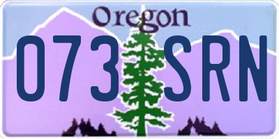 OR license plate 073SRN