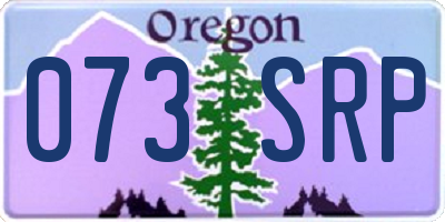 OR license plate 073SRP