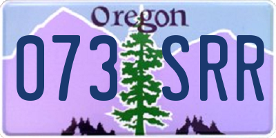 OR license plate 073SRR