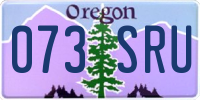 OR license plate 073SRU