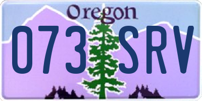 OR license plate 073SRV