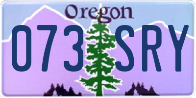 OR license plate 073SRY