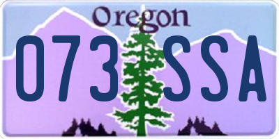 OR license plate 073SSA