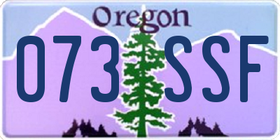 OR license plate 073SSF
