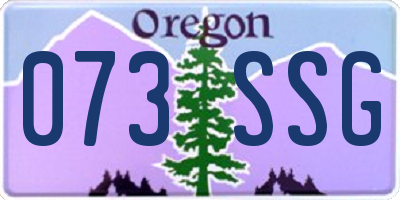 OR license plate 073SSG