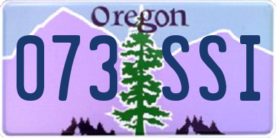 OR license plate 073SSI