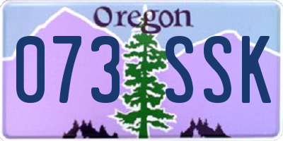 OR license plate 073SSK