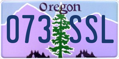 OR license plate 073SSL