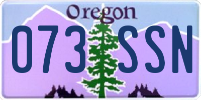 OR license plate 073SSN