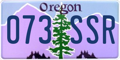 OR license plate 073SSR