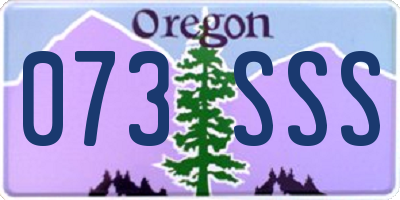 OR license plate 073SSS