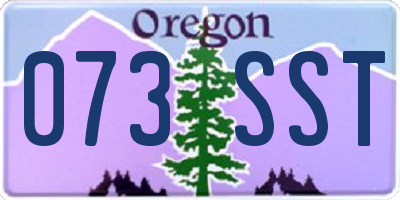 OR license plate 073SST