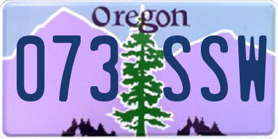 OR license plate 073SSW