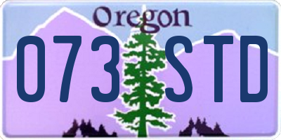 OR license plate 073STD