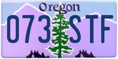OR license plate 073STF